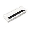 Emuca Pasacables Para Mesa Quadrum, Rectangular, 269x80mm, Para Encastrar, Aluminio, Pintado Blanco