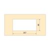 Emuca Pasacables Para Mesa Quadrum, Rectangular, 269x80mm, Para Encastrar, Aluminio, Pintado Blanco