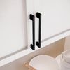 Emuca Lote De 5 Tiradores Para Mueble Montreal, L160mm, Intereje 128mm, Zamak, Pintado Negro