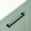 Emuca Lote De 5 Tiradores Para Mueble Bergen, L141mm, Intereje 128mm, Aluminio, Pintado Negro