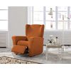 Funda De Sillon Relax Elástica Adaptable Beta, 1 Plaza - 70 - 110 Cm.  Naranja Estoralis