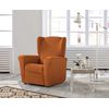 Funda De Sillon Relax Elástica Adaptable Beta, 1 Plaza - 70 - 110 Cm.  Naranja Estoralis