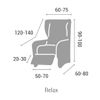 Funda De Sillon Relax Elástica Adaptable Beta, 1 Plaza - 70 - 110 Cm.  Naranja Estoralis