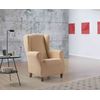 Funda De Sillon Orejero Bielastica Adaptable Z51, 1 Plaza - 70 - 110 Cm.  Beige Estoralis