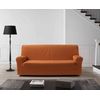 Funda De Sofa Elástica Adaptable Vega, 3 Plazas - 180 - 200 Cm.  Naranja Estoralis