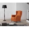 Funda De Sillon Orejero Elástica Adaptable Vega, 1 Plaza - 70 - 110 Cm.  Naranja Estoralis