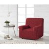 Funda De Sofa Elástica Adaptable Alexia, 1 Plaza - 80 - 110 Cm.  Rojo Estoralis