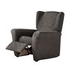 Funda De Sillon Relax Elástica Adaptable Alexia, 1 Plaza - 70 - 110 Cm.  Gris Estoralis