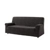 Funda De Sofa Elástica Adaptable Letras, 3 Plazas - 180 - 200 Cm.  Negro Estoralis