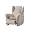 Funda De Sillon Relax Elástica Adaptable Letras, 1 Plaza - 70 - 110 Cm.  Beige Estoralis