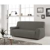 Funda De Sofa Elástica Adaptable Berta, 3 Plazas - 180 - 200 Cm.  Gris  Estoralis