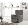 Funda De Sillon Relax Elástica Adaptable Berta, 1 Plaza - 70 - 110 Cm.  Gris  Estoralis