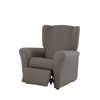 Funda De Sillon Relax Elástica Adaptable Berta, 1 Plaza - 70 - 110 Cm.  Gris  Estoralis