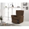 Funda De Sillon Relax Elástica Adaptable Berta, 1 Plaza - 70 - 110 Cm.  Marrón Estoralis