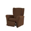 Funda De Sillon Relax Elástica Adaptable Berta, 1 Plaza - 70 - 110 Cm.  Marrón Estoralis