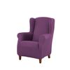 Funda De Sillon Orejero Elástica Adaptable Berta, 1 Plaza - 70 - 110 Cm.  Violeta Estoralis