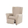 Funda De Sillon Relax Elástica Adaptable Berta, 1 Plaza - 70 - 110 Cm.  Marfil Estoralis