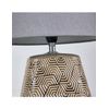 Lámpara De Mesa 22.5*40 Plateado Ceramica Concha Tulipa Gris Sully