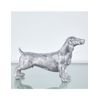 Perro Salchicha 25cm Plateado Brillante Lineas Doggy