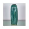 Jarron 45cm Verde Lineas Ceramica Cerdeña