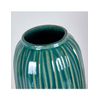 Jarron 45cm Verde Lineas Ceramica Cerdeña