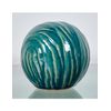 Juego De 3 Bolas 10cm Verde Lineas Ceramica Cerdeña