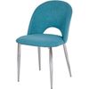 Silla Hueco 47*81*55 Azul Tela Pata Cromada Chic