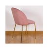 Silla 47.5*84*57.5 Terciopelo Rosa Trasera Rombos Pie Dorado Lux