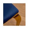 Silla 54*108*49 Marco Acero Inoxidable  Doradoterciopelo Azul Torneada Versalles