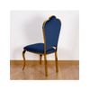 Silla 54*108*49 Marco Acero Inoxidable  Doradoterciopelo Azul Torneada Versalles