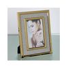 Portafoto 10*15 Tela Rombos Beige Metal Dorado Sintra