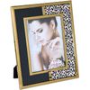 Portafoto 15*20 Pu Negro Leopardo Metal Dorado Sintra