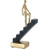 Figura Hombre En Escalera 16*29 Negro Dorado Dream