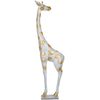 Figura Decorativa De Jirafa En Metal Con Nacar Pintada En Tonos Beige Mogambo