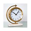 Reloj De Sobremesa Dorado De 19cm Con Base Marmol Delhi