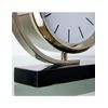 Reloj De Sobremesa Plateado De 20*16*5 Con Base Marmol Delhi