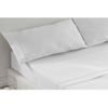 Juego Sábanas Liso 3 Piezas Burrito Blanco Cama 105 Cm Blanco/gris