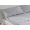 Juego Sábanas Liso 3 Piezas Burrito Blanco Cama 90 Cm Gris