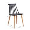 Silla Sticks Negra 77x46x42 Italian Design