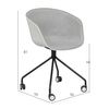 Silla Cute Wheels Blanca 81x56x56 Italian Design