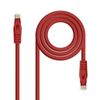 Cable De Red Rj45 Utp Nanocable 10.20.1800-l25-r Cat.6a/ Lszh/ 25cm/ Rojo