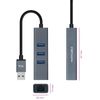 Hub Usb 3.0 Nanocable 10.03.0407/ 3 Puertos Usb/ 1 Rj45/ Gris