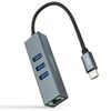 Hub Usb 3.0 Tipo-c Nanocable 10.03.0408/ 3 Puertos Usb/ 1 Rj45/ Gris