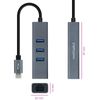 Hub Usb 3.0 Tipo-c Nanocable 10.03.0408/ 3 Puertos Usb/ 1 Rj45/ Gris