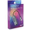 Hub Usb 3.0 Tipo-c Nanocable 10.03.0408/ 3 Puertos Usb/ 1 Rj45/ Gris