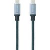 Nanocable Cable Usb 3.1 Gen2 10gbps 5a, 4k/60hz, Usb-c/m-usb-c/m, Mallado, Color Gris/negro, 1.5 M