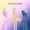 3 Cables Compatibles Con Los Productos De Apple Mallados En 3 Colores