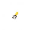 Terminal Aislado Enchufable Hembra Plano 7,4/4-6mm Amarillo 50 Uds