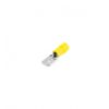 Terminal Aislado Enchufable Macho Plano 6,35/4-6mm Amarillo 50 Uds