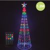 Árbol Navidad Led Inteligente Vía Bluetooth Y Mando Kiondo 1,2m 24 Funciones Rgb Ip44